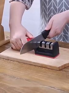 3 Stages Type Quick Sharpening Tool Non-slip Base Handheld Multifunction Knife Sharpener