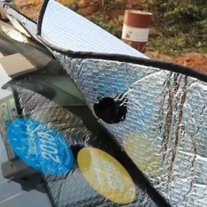 Car Sunshade Bubble Foil Foldable Reflective Car Bubble Sunshade Silver 60 x 130CM