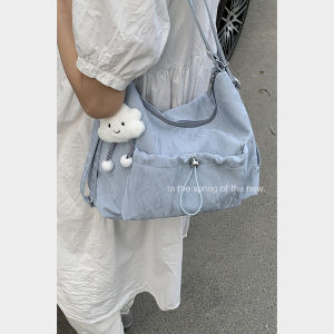 Casual Large Capacity Tote Bag for Women 2024 New Fashion Japanese and Korean Style Double Root Zipper Closing Shopping Bag Shape