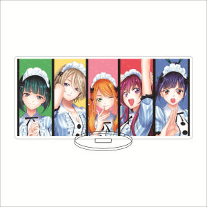 Bandai | 16CMAnime Acrylic Stand Kasukabe Hayato Makusawa Ōka Tsuruga Ami Cos Hình Đồ Trang Trí Quà Tặng Sân Thượng Quán Cà Phê Và Các Nữ Thần Của Nó