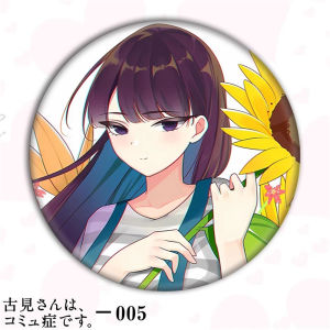 58mm Anime Komi Cant Communicate Shouko Tadano Hitohito Cosplay COSTUME Badge Pin SPTE Tinplate Brooch Halloween Prop Gilf