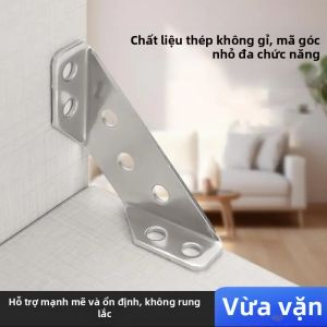 Giá Đỡ Góc Hình Thang Bằng Kim Loại Cho Kệ - Bộ Nối Góc Bằng Thép Không Gỉ Cho Đồ Nội Thất 10/20/30/60 Set