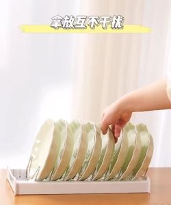 ●SG Stock● Bowl Plate Organizer with Adjustable SS201 Dividers Bowl Holder Plate Holder Bowl Stand Plate Stand Bowl Rack Plate Rack Plate Storage Rack Bowl Dishes Rack Cupboard Storage Rack Bowl Shelf Plate Shelf Dishes Stand Dishes Holder Cupboard Rack