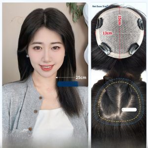Defancy | Defancy 13*15 Big Hair Scalp Real Human Hair Extensions Womens Seamless Hair Loss Coverage Thickening High Hairline
