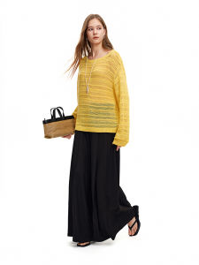 DUSHU | High Waist Pleated Wide Leg Loose Straight Pants