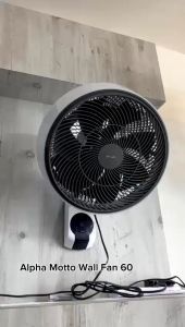 Alpha Motto WF60 12" Wall Fan with 3 Speed Remote (White) | Motto Wall Fan 60 WF60/12-AC (Kipas Dinding 风扇) 60 In Ceiling Fan 60Mm Fans - Lazada