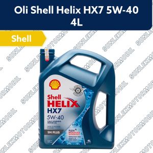 4L OLI MESIN MOBIL SHELL HX7 BARCODE SHELL HELIX HX7 4LITER 5W-40 5W40 GASOLINE BENSIN DIESEL
