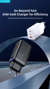 VYVYLABS | Sạc Nhanh Đa Cổng USB C PD 65W Vyvylabs GaN Hỗ Trợ QC Cho Laptop iPhone 17/16/15 Samsung Kèm Phích Cắm EU