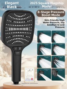 YALANDENG | 8 Gears Pressure Boost Shower Head