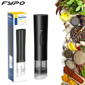 Fypo Electric Pepper grinder Automatic Salt shaker Pepper mill with clean brush USB rechargeable salt andl pepper Grinding Tool