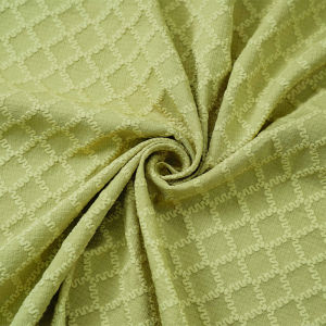 Green Diamond Check Jacquard Fabric Vintage Style Relief Fabric Sewing Curtain Womens Dress Clothing Fabric TJ22119