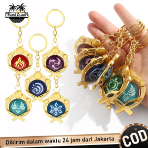 Genshin Impact Keychain Luminous Gantungan Kunci Genshin Impact Mondstadt Liyue Snezhnaya Inazuma Accessories Bag Pendant