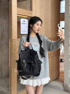 กระเป๋าเป้สะพายหลังผ้าอ็อกซ์ฟอร์ดสไตล์วิทยาลัยเรียบหรูสำหรับนักศึกษาวิทยาลัย กระเป๋าเป้สะพายหลังแบบลำลองสำหรับเดินทางและไปเรียน