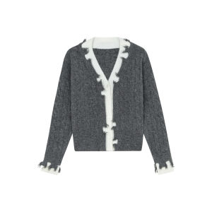 CHACHASTU | Áo Sweater Dáng Ôm V-Neck Màu Đơn