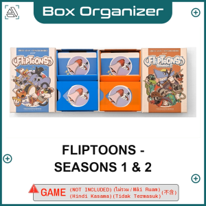 FlipToons - Seasons 1 & 2 Board Game Box Organizer Insert