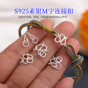 Móc Nối Vòng Cổ M Bạc Nguyên Chất S925 Phụ Kiện Vòng Tay Móc Kết Nối DIY Phụ Kiện Trang Sức Thời Trang Khóa Trang Sức