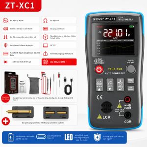 ZOYI | ZOYI ZT-XC1 Cầu Đo Vạn Năng Cầm Tay 2 Trong 1 Máy Kiểm Tra Thông Minh LCR 45 Chữ Số Để Đo Điện Dung Điện Trở Với Màn Hình Kỹ Thuật Số