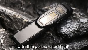 Asafee V007 Tactical 90G Portable Flashlight 1200LM Ultra LED Double Tail Swich Torch White/Red/Purple Power Side Floodlight Rechargeable Lamp Waterproof For Outdoor Camping Hiking