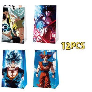 Bandai | Dragon Ball Party Gift Bag Set - Anime Goku Gift Bags with Stickers Birthday Party Gift Bags Decorative Candy Bags