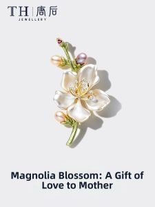 TH | Elegant Peony Magnolia Brooch