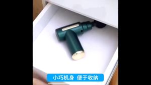 Mini Fascia Massage Gun 6-speed adjustable mini massage gun with 4 heads compact LED digital display screen and portable muscle relaxation massage fitness