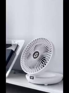 Wall Mounted Fan No Drilling Wireless Rechargeable Desktop Table Fan Folding Electric Cooling Fan with 3 Speed Angle Adjustable