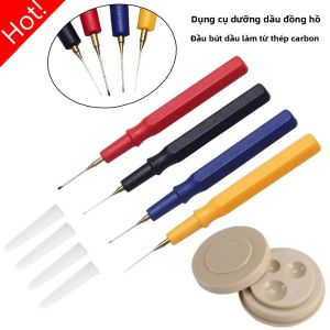 Bút Bôi Trơn Đồng Hồ 4 Trong 1 Oiler Pen Công Cụ Bảo Trì Sửa Chữa Thợ Đồng Hồ Kim Loại Để Áp Dụng Chất Bôi Trơn