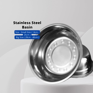 YU Ready Stock Food Grade Stainless Steel Bowl / Mangkuk Stainless Steel / 食品级不锈钢碗