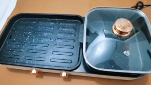 DOVVA 2 In 1 Yuan Yang Steamboat and BBQ Grill Plate | 3L Hotpot Hot Pot Detachable Pan