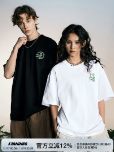 Casual Loose Short Sleeve T-Shirt Men Women Summer Fashion Brand American Style Versatile Cotton round Neck Embroidered Tee