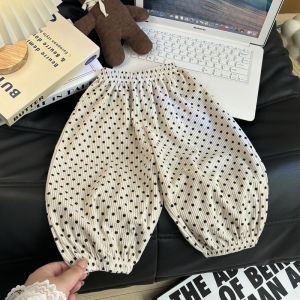 Sonkpuel | New Spring Summer Autumn Baby Girls Pants Polka Dot Fashion Casual Pants Infant Comfortable Elastic Cuffed Pants