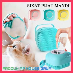 SIKAT MANDI SILIKON KUCING & ANJING - PET BRUSH SILIKON