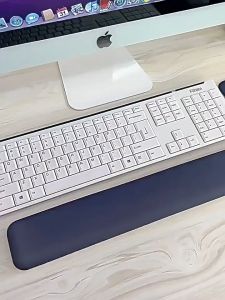 Ergonomic Mouse Pad with Wrist Support Comfortable Gel Wrist and Non-Slip PU Base for Pain Relief Computer Office Home