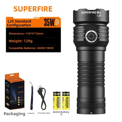 SUPERFIRE | Ultra Bright Rechargeable Flashlight