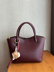 กระเป๋าสะพายข้างหนังสีแดงดำสำหรับผู้หญิง กระเป๋าถือแบบสะพายข้างแบบเปิดหลังคา กระเป๋าถือแบบมีซิป กระเป๋าสะพายข้างแบบลำลอง