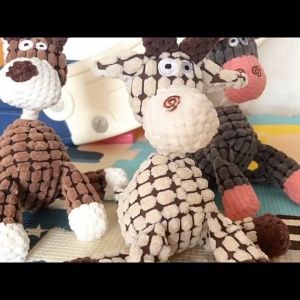 Mainan Boneka Gigit Bunyi Anjing Kucing Hewan Model Keledai Pet Chew Squeaky Toys