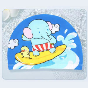 Childrens Swimming Hats Boys And Girls Cute Cartoon Beach Hats Comfortable Cloth Hats Swimming Hats