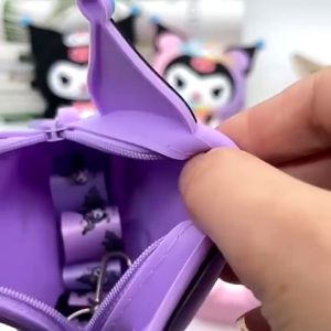 Tas Selempang Rubber Resleting Silicon 3D Anak Karakter Saniro Dompet Koin Mini Tas Serbaguna