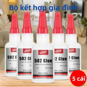 Keo Dán Siêu Dính Jxvx 50g Dung Tích Lớn 502 Khô Nhanh Tức Thì Chất Kết Dính Cyanoacrylate Dùng Cho Da Cao Su Kính Gỗ Kim Loại Dụng Cụ Dán Chất Lỏng