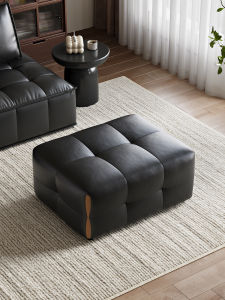 Top Layer Cowhide Sofa Footrest Single Living Room Home Use Footstool Genuine Leather Lawrence Lady Extended Sofa Stool