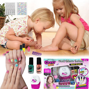 Kids Nail Polish Set Toys Makeup Role-playing Tool Box Gift For Girls Non-toxic Pretend Toy
