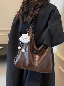 Trendy Womens Commuter Crossbody Tote Bag Stylish Urban Minimalist Large Soft Surface PU Vertical Square Single Shoulder Bag