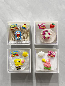 Bathroom Wall-Mounted Storage Box Cute Cartoon Childrens Hair Accessories Elastic Band Organizer Plastic Decorative Box