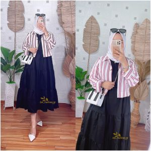 Midi Dress Andin Set Cardigan 2in1