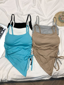 Áo Ba Lỗ Nữ Mùa Hè Pure Desire Thiết Kế Không Đều Khoét Sâu Bên Trong Có Đệm Ngực Áo Ba Lỗ Nữ Dài Ngắn Ôm Vừa Vặn