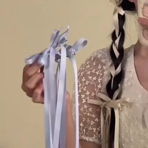 Korean Fashion Sweet Cute Ballet Style Bow Ribbon Small Hair Clip for Women