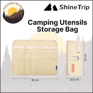 ShineTrip A348 Outdoor Camping Tableware Storage Bag Folding Portable Triangle Shelf Hanging Bag For Barbecue Picnics Travel