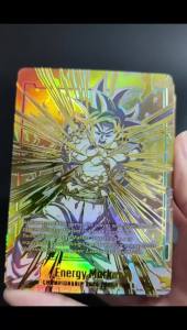 Bandai | Self Made Dragon Ball Super Fusion World English Energy Marker Gold Son Goku Vegito Vegeta Hot Stamping Game Collection Card Toy