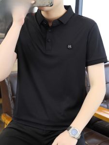 HENGYUANXIANG | Hengyuanxiang 2025 New Skin-friendly Breathable Ice Silk Polo Shirt Mens High-end Quick-drying Short-sleeve T-shirt Fashion Urban Style