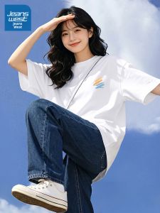 Jeanswest | Cotton Short Sleeve T-Shirt for Women Summer Plus Size